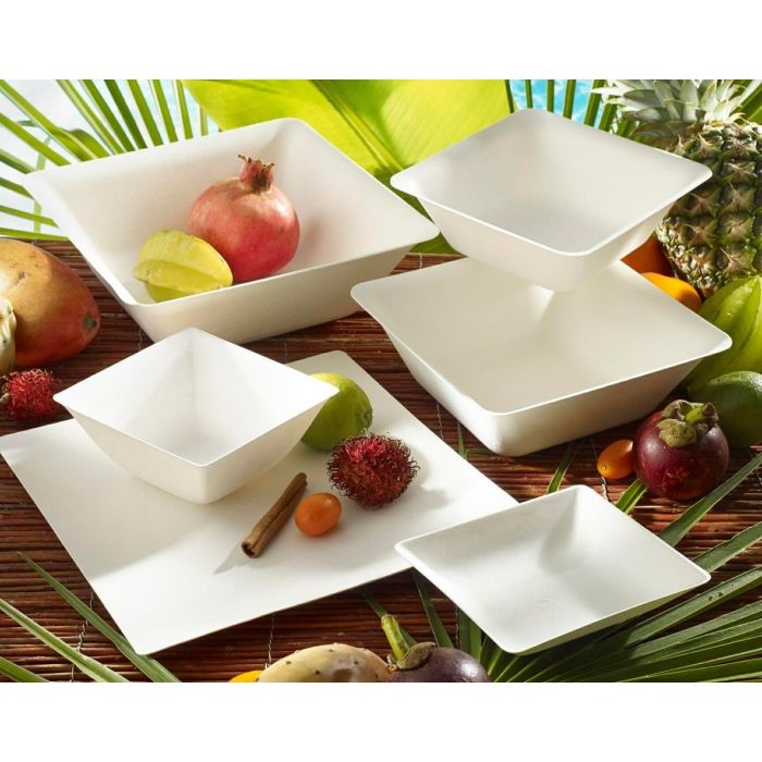Sugar cane bowl square 2500ml, 23,3x23,3x7,7cm, 10 pieces
