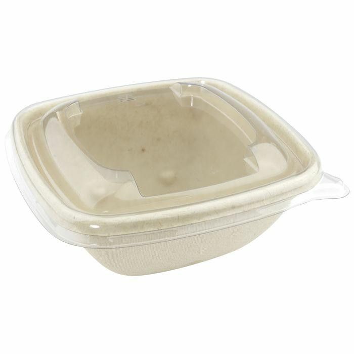 Cane bowl PET COVER square 132x132xh.54mm, (for 133217, 133218) op. 50 pieces