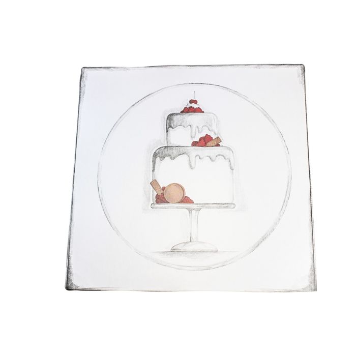 Box 25x25x12 white with printed Patina" 50pcs."