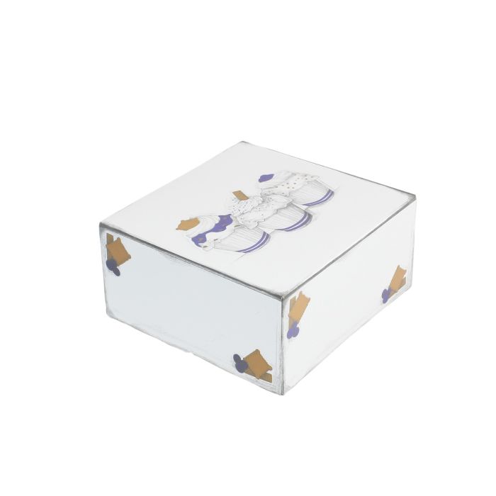 Pudełko 18x18x9 białe z nadrukiem Patyna" op.50szt.