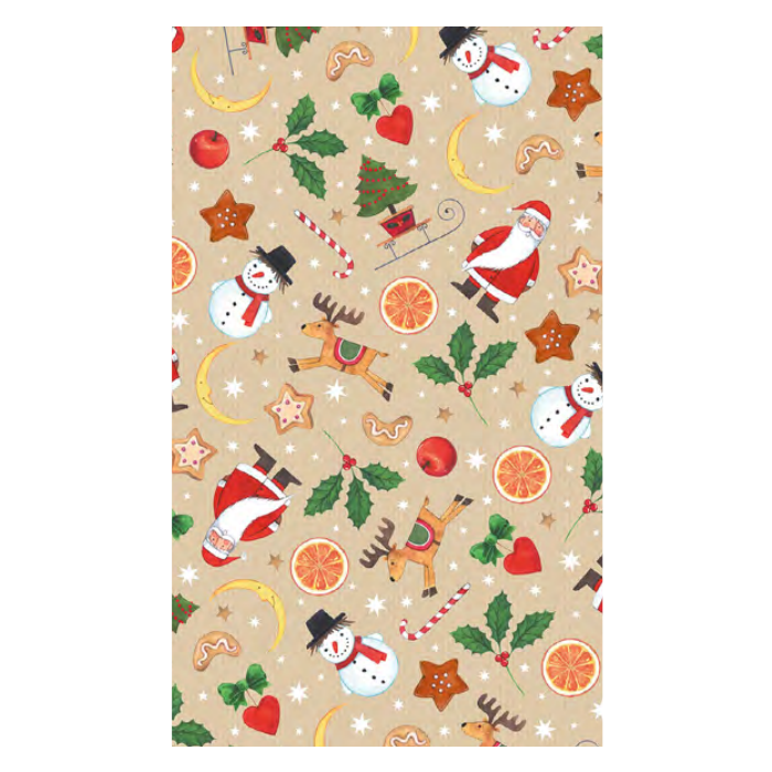 Decorative Paper 70/200 GW set. 4 KRAFT, 1 roll