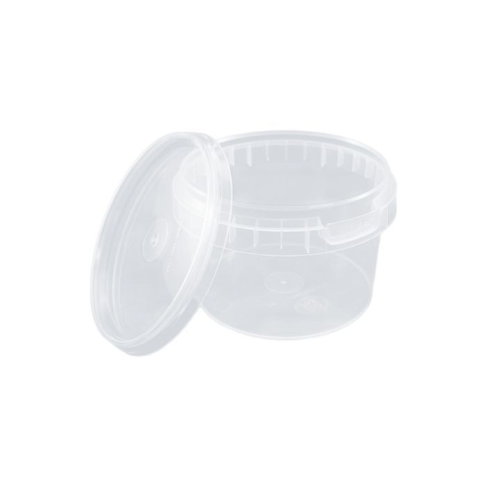 Round 275ml PP containers with a seal a.928pcs.