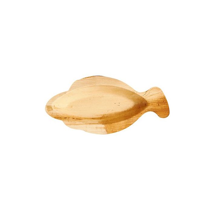 PURE plate made of palm leaves FISH 24x11x2,5cm, 25 pieces