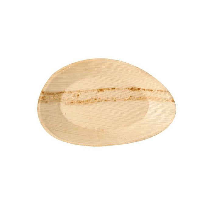 PURE Palm leaf oval plate 25x17xh.2.5, 25 pcs.
