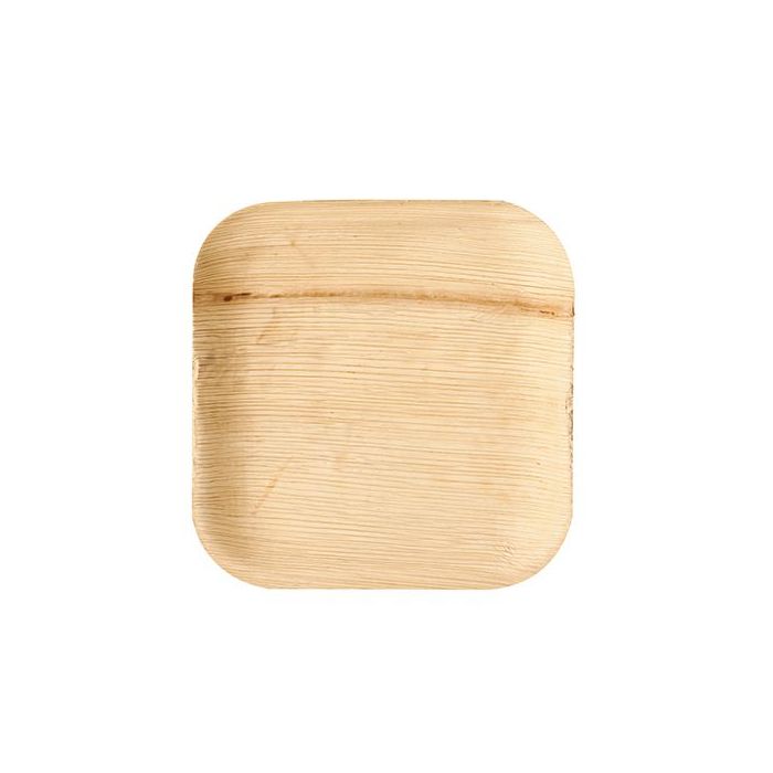 PURE plate made of palm leaves square 180x180xh.15mm, 25 pieces