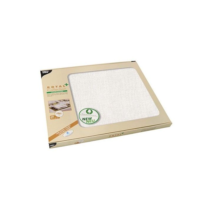 Table mats RC+ 30x40 white Royal Collection PLA-coated, 60 pieces