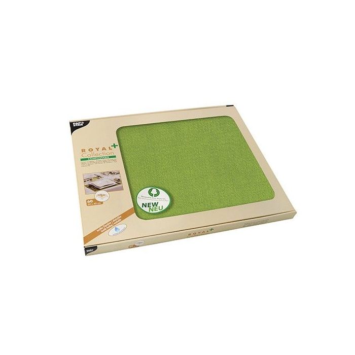 Podkładki na stół RC+ 30x40 oliwkowe Royal Collection powlekane PLA op. 60 sztuk