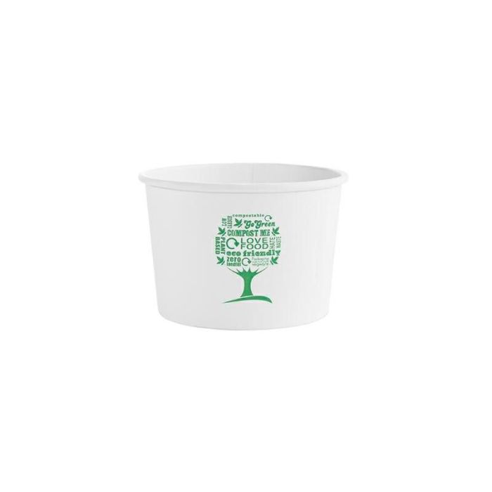 Pojemnik papierowy Green Tree 475ml VEGWARE śr.115mm biodegradowalny op. 25 sztuk