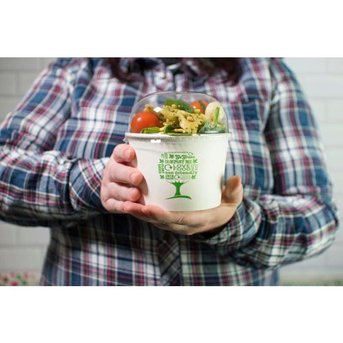 Pojemnik papierowy Green Tree 475ml VEGWARE śr.115mm biodegradowalny op. 25 sztuk