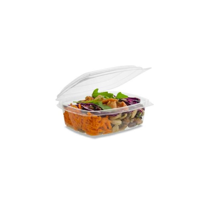 Salad container PLA 350ml with lid VEGWARE 124x142xh.55mm, fully biodegradable, 50 pieces