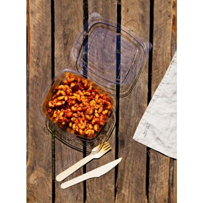 Salad container PLA 700ml with lid VEGWARE 147x165xh.65mm, fully biodegradable, 50 pieces