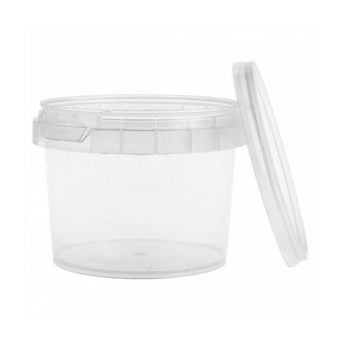 Container PP round 120ml with cover 6,9x5,2cm transparent, 1000 sets