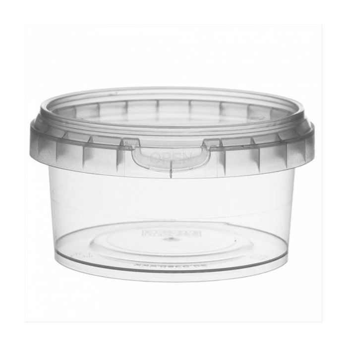 Container PP round 210ml with cover 9,5x5,1cm transparent, 375 sets