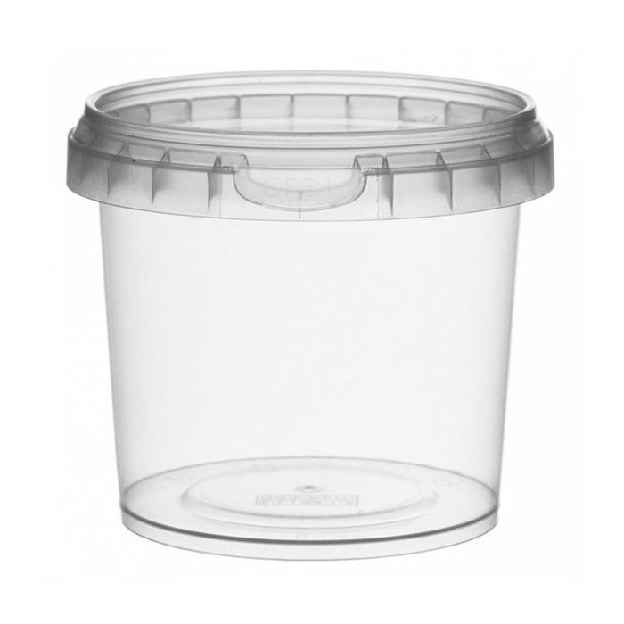 Pojemnik PP okrągły 365ml z pokrywką fi.9,5x6,5cm transparent, op. 375 kpl.