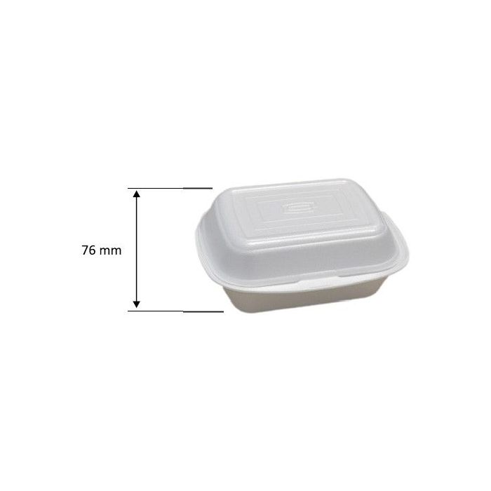 Pojemnik styropianowy MAŁY LUNCH HAMBURGER Q Pack Klaipeda biały op. 125 sztuk