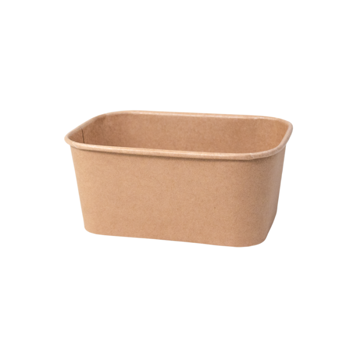 POTCART Kraft rectangular bowl 1000ml a.50cps