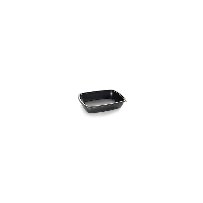 FastPac rectangular container 900ml black 23x17x5cm, 75 pieces