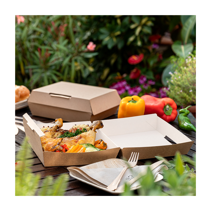 Pudełko lunch box kraft 24x23,5x8,7cm op.50szt. (k/3)
