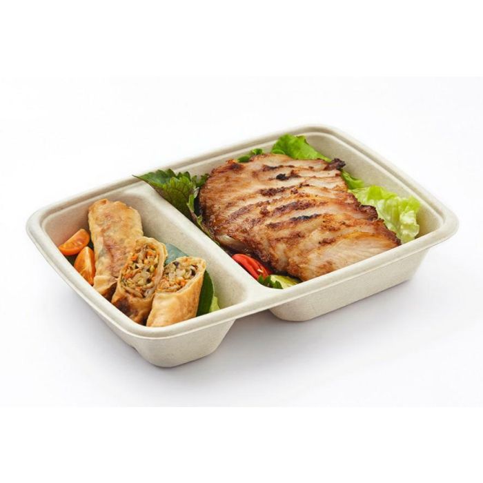 BePulp RC23 container 800ml, 75pcs (k/4) two-chamber, 23x16x5cm, Sabert