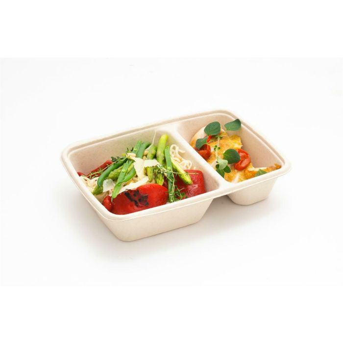 BePulp RC23 container 800ml, 75pcs (k/4) two-chamber, 23x16x5cm, Sabert