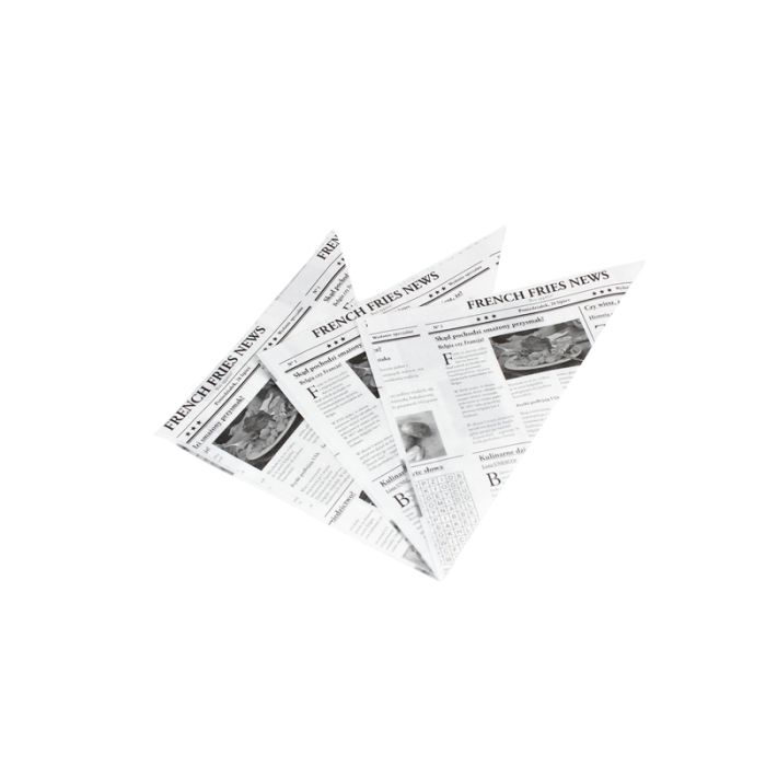 GAZETA 180x180mm 200pcs fries cone, coated paper (k/25)