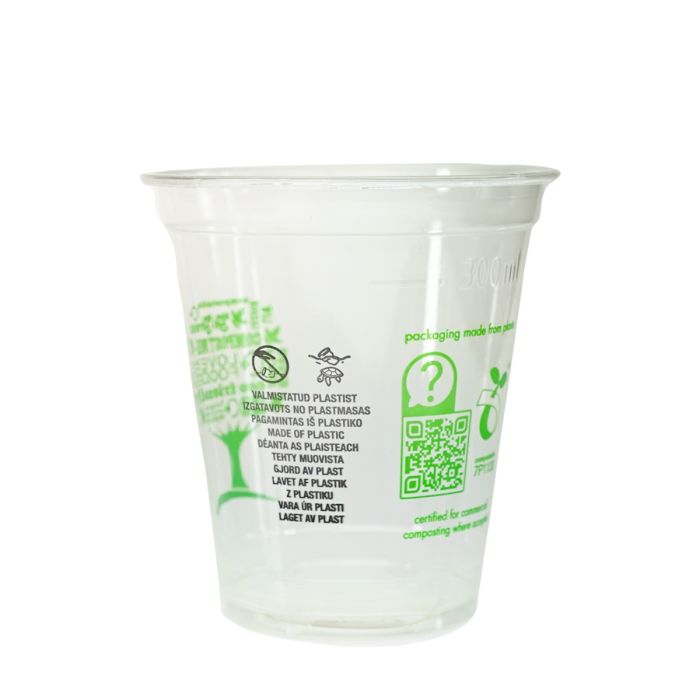 PLA cups fi 96mm 300ml Green Tree 50pcs, biodegradable, 12oz (k/20) SUP