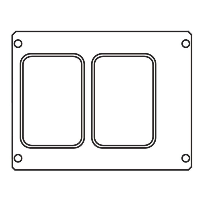Ramka, matryca do tacek AG02 1309/CL podwójna 135x95 TnP