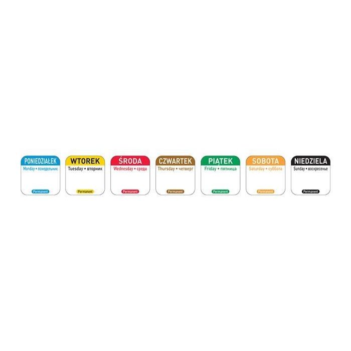 Food safety stickers for every day of the week