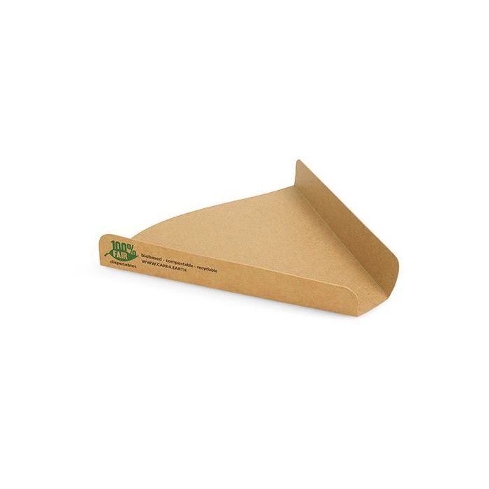 Rożek PIZZA brązowy 18x17x2,5cm PURE op. 80 sztuk