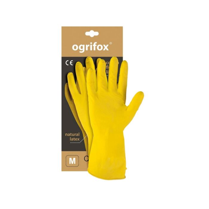 Rubber gloves household yellow M (k/144)