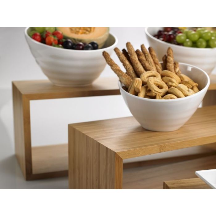 Buffet stand SetBamboo 2 natural 30x20x10, 45x20x15", 60x20x20 set 3 pieces"