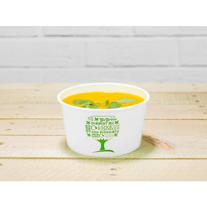 Green Tree paper container 350ml 25pcs diameter 115mm biodegradable soups, salads, ice cream (k/20) 12oz