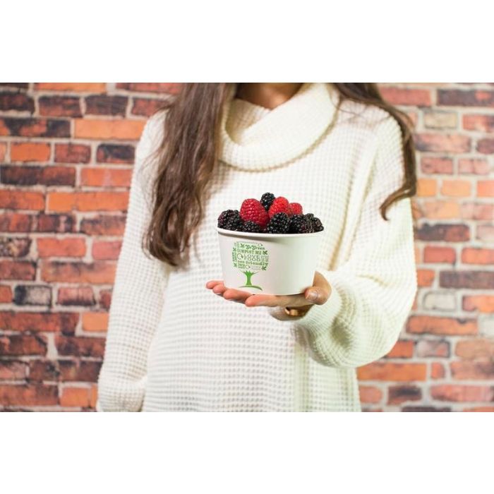 Green Tree paper container 350ml 25pcs diameter 115mm biodegradable soups, salads, ice cream (k/20) 12oz