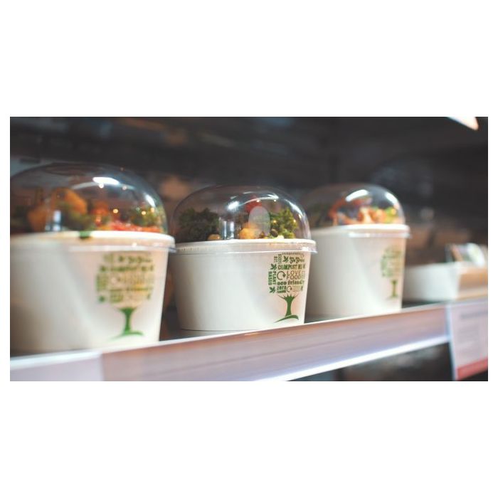 Green Tree paper container 350ml 25pcs diameter 115mm biodegradable soups, salads, ice cream (k/20) 12oz