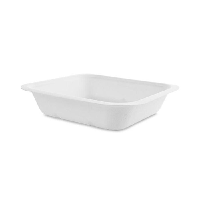 Series 4" sugar cane box 650ml VEGWARE 195x180x43mm biodegradable,  50 pieces"