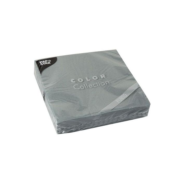 Napkins 38x38cm 2-ply PUNTO grey, 30 pieces