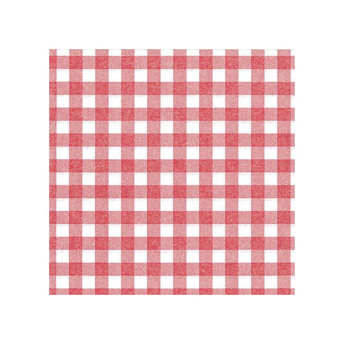 Serwetki RC 40x40 czerwona kratka Vichy Karo składane 1/4 op. 50 sztuk