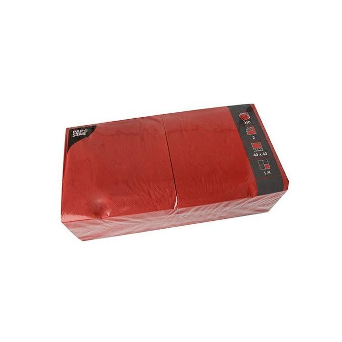 Serwetki 40x40 3W PAPSTAR czerwona op. 250 sztuk