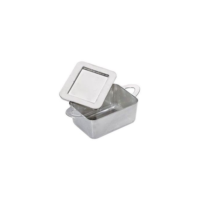 FINGERFOOD - metallised rectangular cauldron with lid 24 pieces