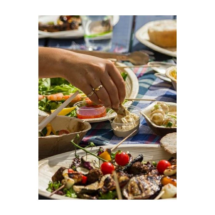 Sosjerka, pojemnik 90ml PLA śr.70xh41mm VEGWARE, biodegradowalna op. 100 sztuk