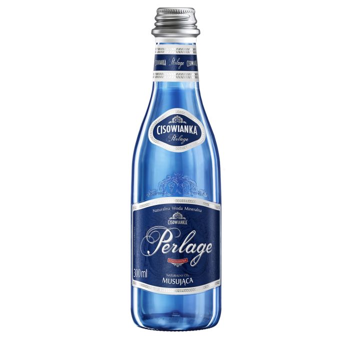 Water CISOWIANKA Perlage, fizzy, glass water, 0,3l