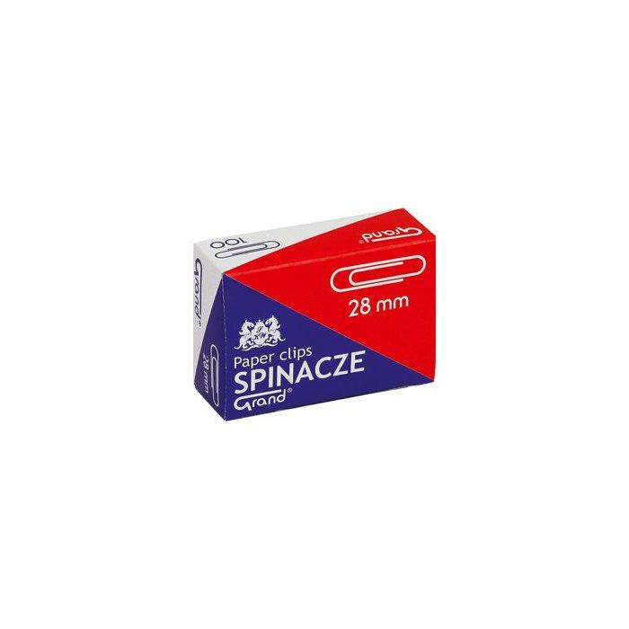 Spinacze biurowe okrągłe GRAND 28 mm op. 100 sztuk