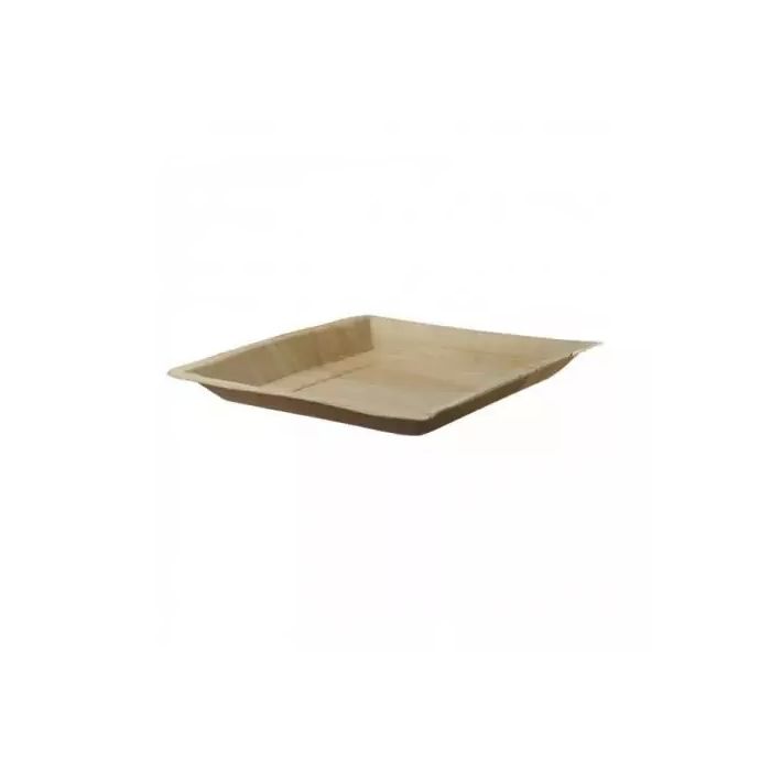 Talerz z liści palmowych kwadrat 24x24 ( h)2,5cm op.25szt. (k/4) płaski