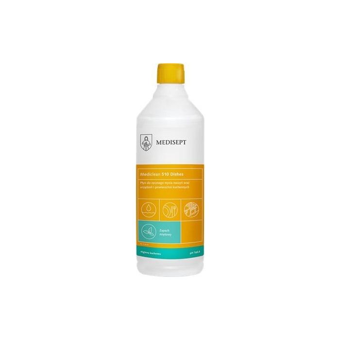 Mediclean 510 Dishes Mint 1L - liquid for hand-washing dishes and cleaning kitchen surfaces