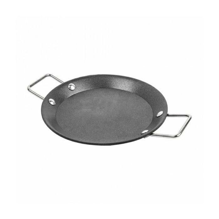 Steel mini paella z uchwytami czarna fi.12,8x1,2cm