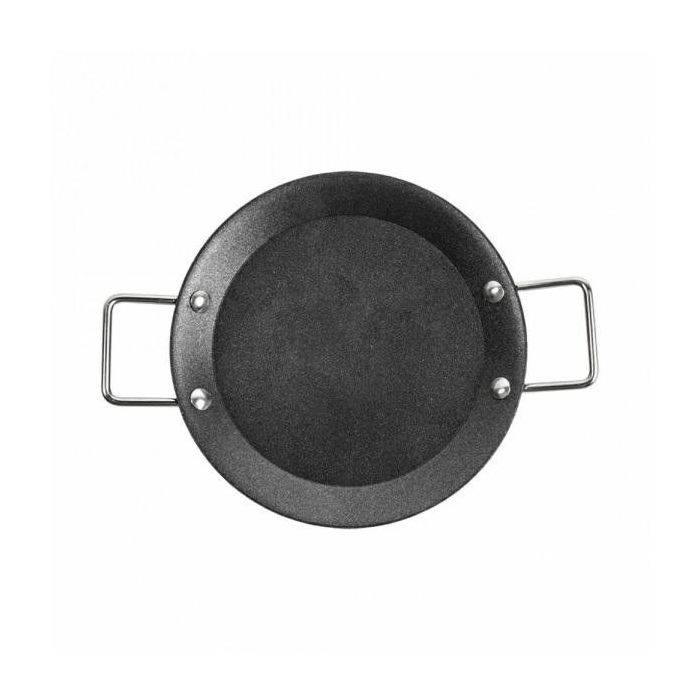 Steel mini paella z uchwytami czarna fi.12,8x1,2cm