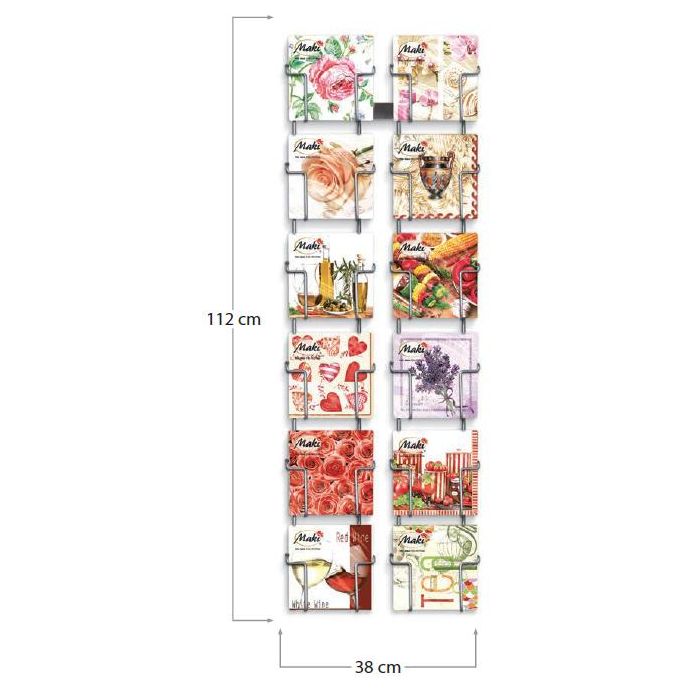 Krata na serwetki MAKI/DAISY, ścienna 2rz.x6 przegr. 1 przegr.= 5-6op. 60op.