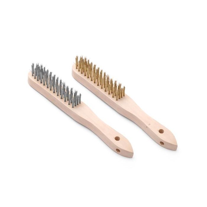 Grill Brush - Set with steel and brass bristles