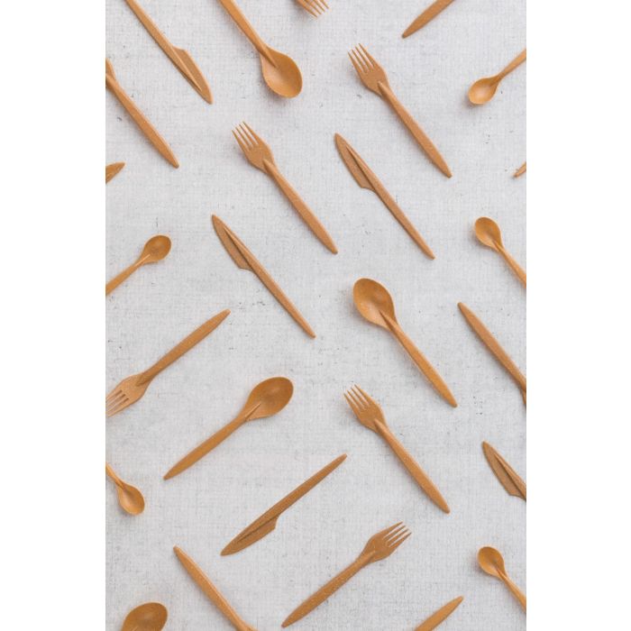 WPC fork 18 cm, wood fibre, 50 pieces (k/40)