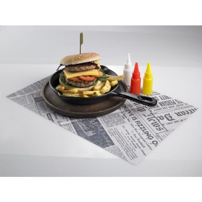 Table mats Newspaper 30x45cm PP, 12 pieces